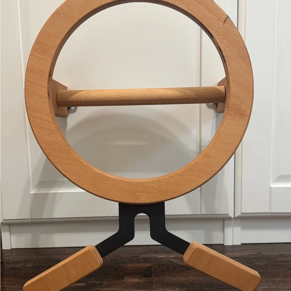 Solid wood valet stand, wall coat rack. Like New.